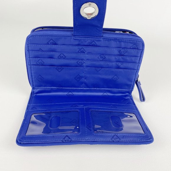Vera Bradley Turnlock Wallet Gage Blue - Picture 4 of 6